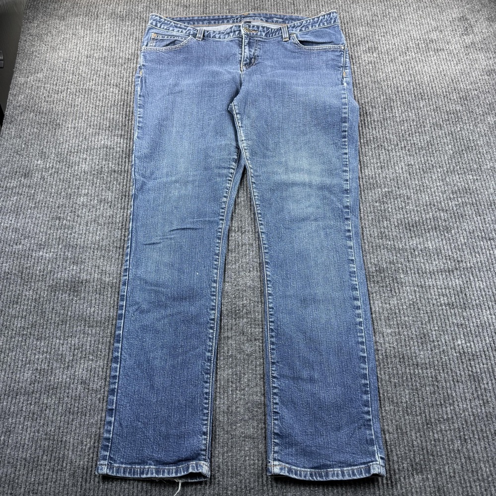 Nautica Jeans Womens‎ 16 Blue Medium Wash Skinny Slim Fit Stretch Denim 35x29